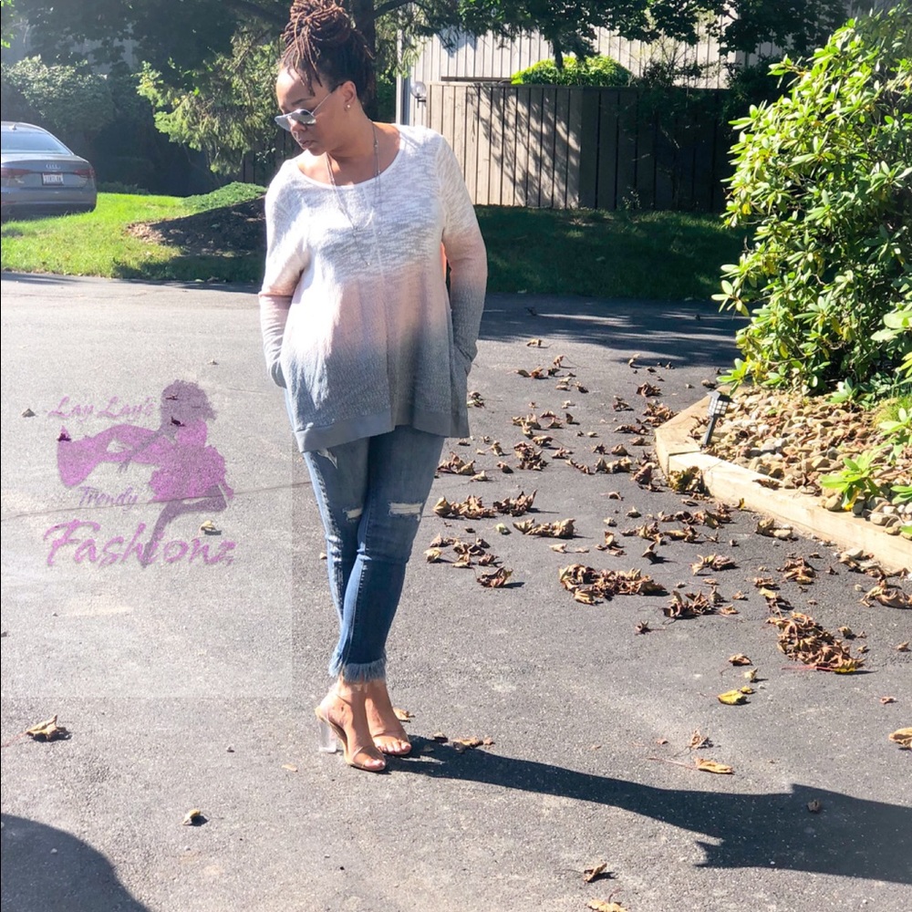 Ombré Slub Deep Dye Tunic- BLUSH& VIOLET - Picture 1 of 6